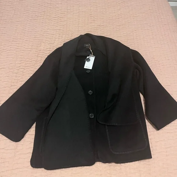 Quince Double Faced Merino Wool Scarf Coat (Med) - Picture 3 of 4